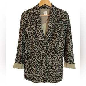 Cabi Jacket Woman’s Size 12 Leopard Jungle Print Blazer